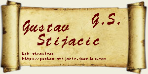 Gustav Stijačić vizit kartica